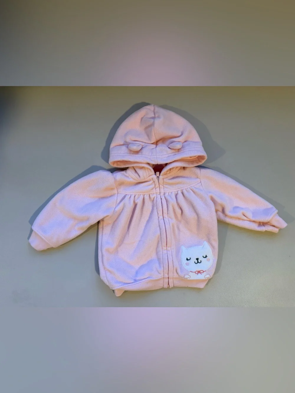 Pink Hooded Jacket & Matching Leggings with White Bodysuit - Baby Set